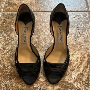 Black leather Jimmy Choo pumps. Size 9 (39)